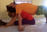 Yoga and Do-In practice with a partner, helping each other to stretch and hold poses. Benefit and enjoyment at the same time. 