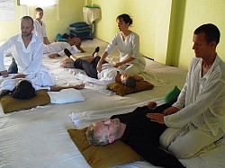 Zen Shiatsu Level 3 - Hara Diagnosis practice, Integrated Zen Shiatsu Course (Arambol, Goa, India)  