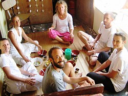Tea & snack break, Zen Shiatsu Integrated Course (Arambol, Goa, India)